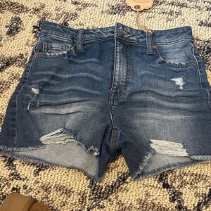 Craft Blue Distressed Jean Shorts